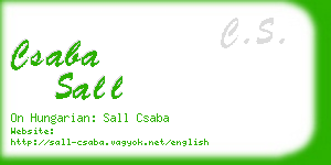 csaba sall business card